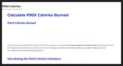 Desktop Screenshot of p90xcalories.com