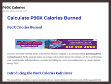 Tablet Screenshot of p90xcalories.com